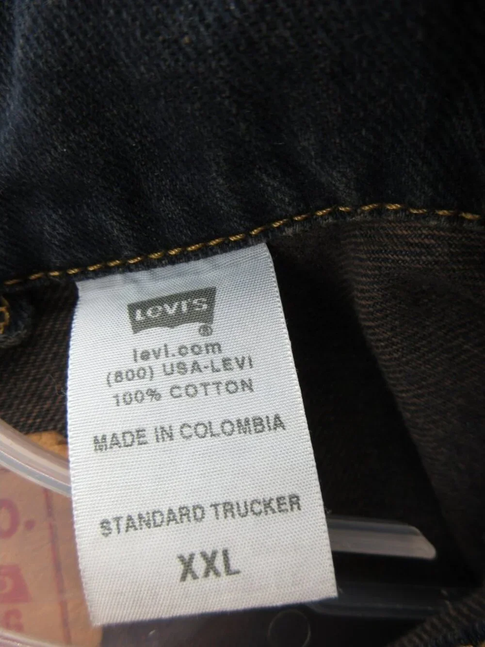 VINTAGE Levis Jacket XXL Standard Trucker Denim Red Tab Y2K 2005 NEW